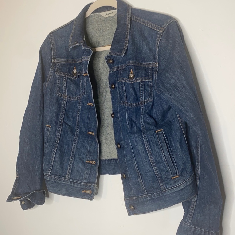 L.L. Bean Women's Jean Jacket, Dark Rinsed wash
